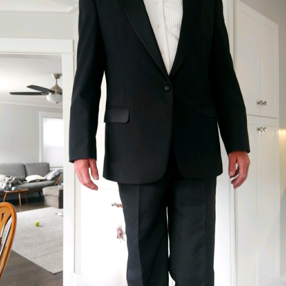 Tuxedo jacket and dress pants